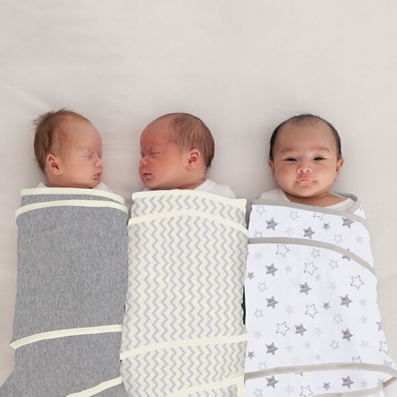 Miracle Blanket Swaddle Grey Yellow - Picture 1 of 4